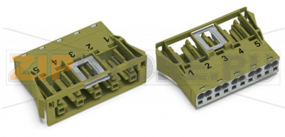 Защелкивающаяся розетка; 5-пол.; Код. B; 4,00 mm; светло-зеленые Wago 770-765/073-000 Protected against mismating and maintenance-freePush-in CAGE CLAMP® spring pressure connection technology allows solid conductors to be simply pushed into a unit.Two wire connections per pole for loops or bridgesAdditional variable coding is possible.Components can be clearly printed on and color-coded to meet custom requirements....