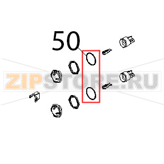 OR 46x2, VMQ 70, rosso Unox XB 403 OR 46x2, VMQ 70, rosso Unox XB 403Запчасть на деталировке под номером: 50