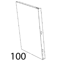 External left panel chef-bakerlux 89 Unox XB 895