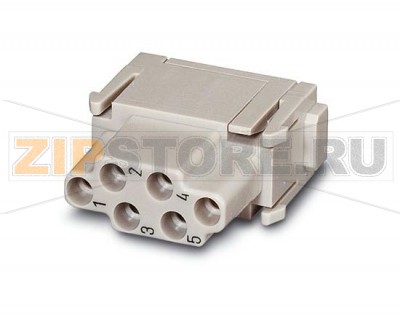 Модуль HEAVYCON для установки гнездовых контактов Phoenix Contact HC-M-06-MOD-BU 6-полюсный, подключение обжимом.Минимальный заказ: 2 шт.Упаковка: 2 шт.
