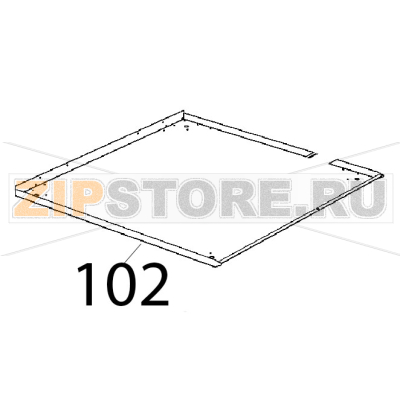 Fondo lievitatore BT BL Unox XL 413 Fondo lievitatore BT BL Unox XL 413Запчасть на деталировке под номером: 102