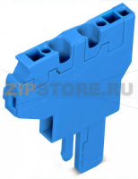 Начальный модуль для 2-проводной розетки; со встроенной торцевой пластиной; 4 mm?; 1-пол.; 4,00 mm?; синие Wago 769-504/000-006