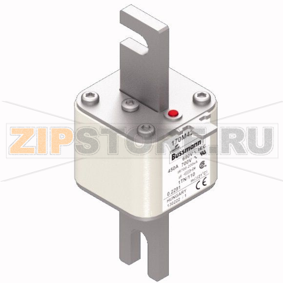 Предохранитель, 450 A, AC 690 В, 200 кА, DIN 1, 53x66x138 мм, aR, DIN, IEC Eaton FUSE 450A 690V 