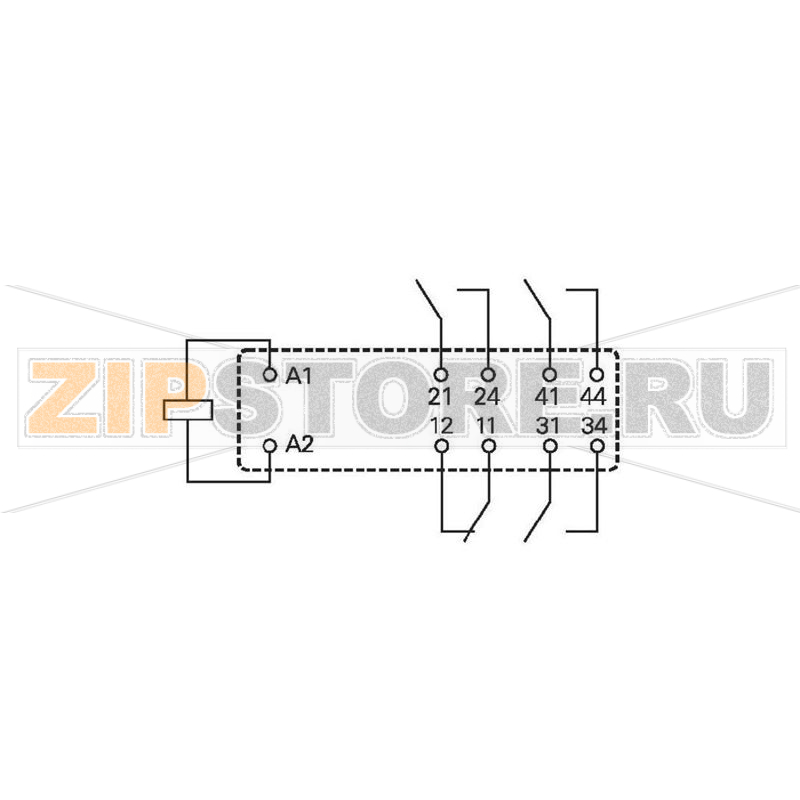 Реле электромагнитное 24 В/DC, 8 А, 1 шт TE Connectivity 4-1415053-1 