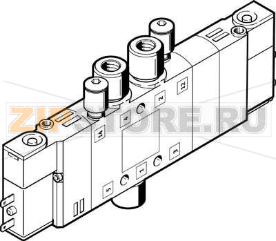 Распределитель с электроуправлением Festo CPE10-M1BH-5/3ES-QS6-B 