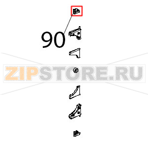 Ferma vetro interno inf. Unox XBC 604P Ferma vetro interno inf. Unox XBC 604PЗапчасть на деталировке под номером: 90