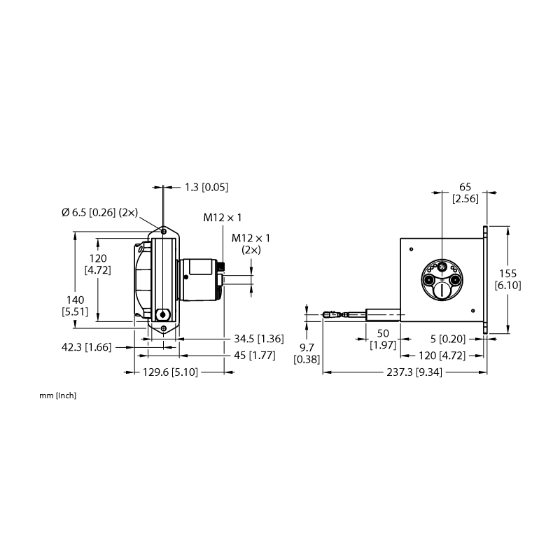 Энкодер тросиковый Turck DWE-5000-155-105-9E43B-B3M12 