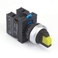 Переключатель, 3 положения, 2НО, IP65, без подсветки, желтый Chint NP8-20X/335