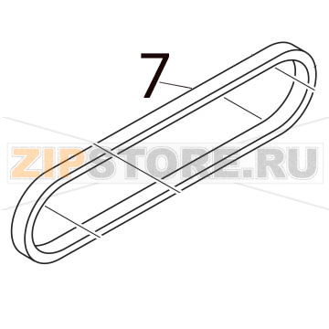 Timing belt 40S3M219UG Toshiba TEC B-SX5T-TS22-QM-R Timing belt 40S3M219UG Toshiba TEC B-SX5T-TS22-QM-RЗапчасть на деталировке под номером: 7
