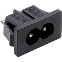 Розетка 2.5 А, IEC C8, черная, 1 шт TRU Components TC-2512023