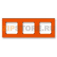 Рамка трехместная, оранжевый/дымчатый чёрный ABB 2CHH015030A6066