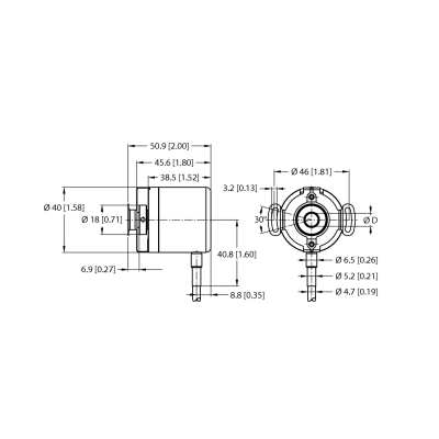 Энкодер инкрементальный Turck REI-E-112IA0E-2B2500-C 