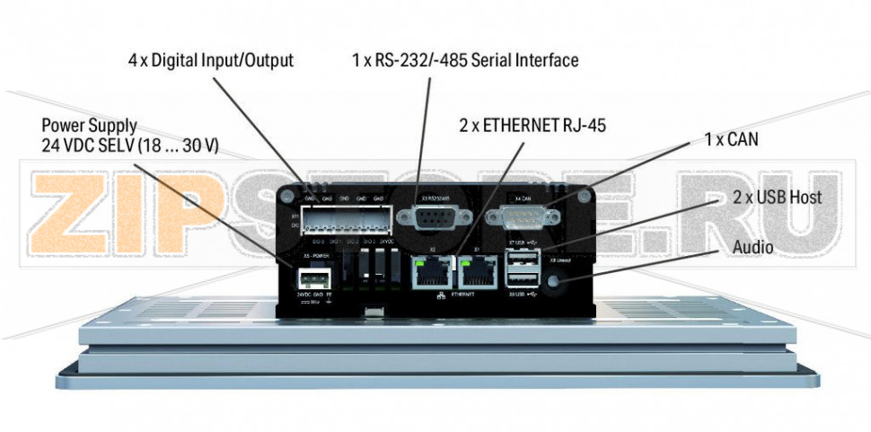 Advanced Line Сенсорная панель 600; 39,6 см (15,6"); 1920 x 1080 пикселей; 2 x ETHERNET, 2 x USB, CAN, DI/DO, RS-232/485, аудио; Панель управления Wago 762-5305/8000-002 