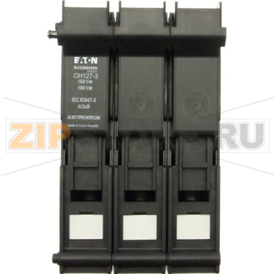 Разъединитель с предохранителем, 63 A, AC 1500 В, DC 1500 В, AC20B, DC20B, 3P, IEC Eaton FUSEHOLDER 