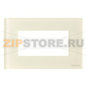 Рамка на 4 модуля, стекло белое ABB 2CLA247400N3001 