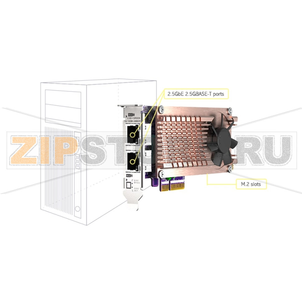 Карта расширения QNAP QM2-2P2G2T 