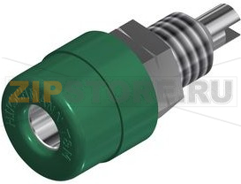 Разъем лабораторный 4 мм, 32 A, 30 В, зеленый Hirschmann BIL 20 GRUN / GREEN 