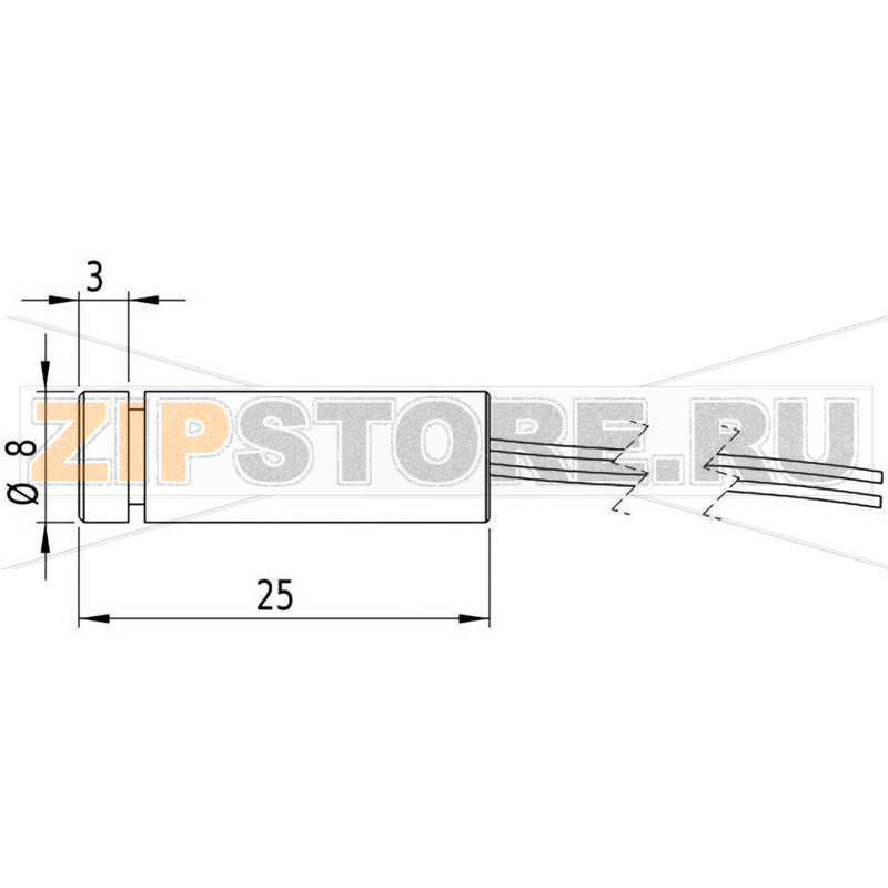 Модуль лазерный, красный, 0.4 МВт Picotronic DC650-0.4-3(8x25) 