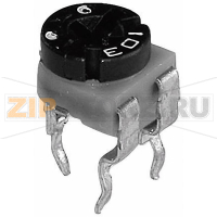 Резистор подстроечный линейный, 0.1 Вт, 500 кОм, 210°, 1 шт AB Elektronik 601045