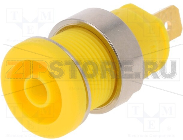 Гнездо 4 мм, 25 А, 1 кВ/DC, желтое Hirschmann SEB 2610 F4,8 GE 