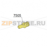 Никелированный патрубок для шланга ø 3/8"M ø 12 DIHR GS 50