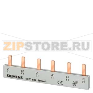 ШИНА ШТИФТОВОГО ТИПА БЕЗОПАСНАЯ ДЛЯ ПРИКОСНОВЕНИЯ 10КВ.ММ 3Х1-ФАЗ. Siemens 5ST3607 