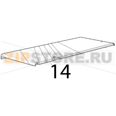 Pannello superiore Scotsman AF 206 Pannello superiore Scotsman AF 206Запчасть на деталировке под номером: 14