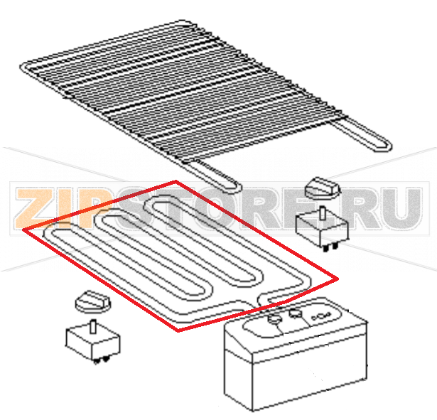 ТЭН Roller Grill 140 D (2,5 кВт, 220 В) ТЭН Roller Grill 140 DЗапчасть на 
