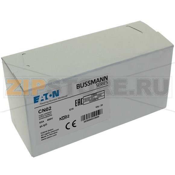 Держатель предохранителя, 63 A, AC 400 В, D02, IEC Eaton FUSE CARRIER PORCELAIN D02 E18 