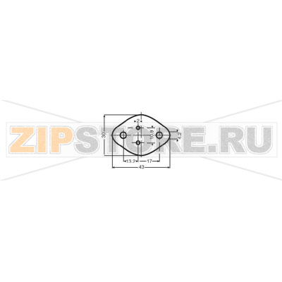 Шайба изолирующая 43x30 мм, 1 шт Fischer Elektronik GS 3 