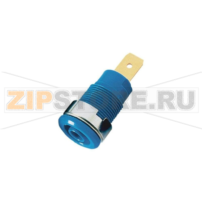 Розетка лабораторная, Ø контакта: 4 мм, синяя, 1 шт Stäubli SLB 4-F6,3 