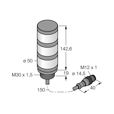 Колонна сигнальная Turck TL50GYRQP 