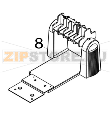 External roll mount / Gray (with 1&quot; core label spindle) TSC TTP-343C External roll mount / Gray (with 1" core label spindle) TSC TTP-343CЗапчасть на деталировке под номером: 8