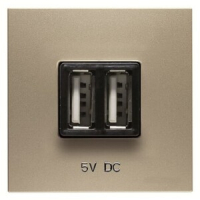 USB-переходник, 2М, 2х750 мА, 1х1500 мА, шампань ABB 2CLA228500N1901