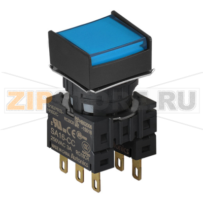 Выключатель кнопочный, Ø отверстия: 16 мм Autonics S16PRS-H1B2C 