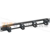 Кабельный органайзер 19" 1U 4 кольца, черный