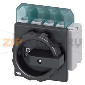 ГЛАВНЫЙ УПРАВЛЯЮЩИЙ ПЕРЕКЛЮЧАТЕЛЬ 4-ПОЛЮСНЫЙ IU=25, P/AC-23A AT 400V=9, 5KW 1НO+1НЗ,, ДЛЯ ФРОНТАЛЬНОГО МОНТАЖА, МОНТАЖ ПОСР. 4 ОТВЕРСТИЙ ПОВОРОТНЫЙ ИСП. МЕХАНИЗМ ЧЕРН. Siemens 3LD2103-2EP51 