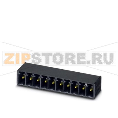 Ответная часть разъема Phoenix Contact MC 1,5/10-G-3,5 AU Номинальный ток: 8 А, Расчетное напряжение (III/2): 160 В, Полюсов: 10, Размер шага: 3,5 мм, Цвет: зеленый, Поверхность контакта: Золото.Минимальный заказ: 50 шт.Упаковка: 50 шт.