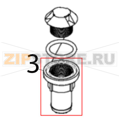 Drain fitting Scotsman B 7040 Drain fitting Scotsman B 7040Запчасть на деталировке под номером: 3