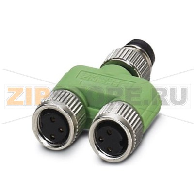 Y-образный разветвитель M8 Phoenix Contact SAC-3P-M 8Y/2XM 8FS BK CR с розеткой M8, 3-полюсный разветвитель, исполнения на заказ, специальные схемы.Минимальный заказ: 50 шт.Упаковка: 5 шт.