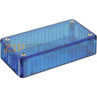 Корпус 120x65x40 мм, материал: поликарбонат, синий, 1 шт Hammond 1591 CTBU 