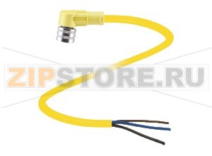 Кабель датчика-исполнительного устройства Female connector V11B-W-YE2M-PVC Pepperl+Fuchs Описание оборудованияM12 connector/socket, 4-pin, B-coded