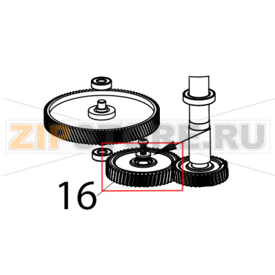 Gear idler KitchenAid 5KVJ0111ECA Gear idler KitchenAid 5KVJ0111ECAЗапчасть на деталировке под номером: 16