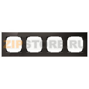 Рамка четырехместная, чёрное стекло ABB 2CLA857400A3101 