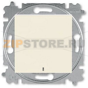 Выключатель одноклавишный с подсветкой, слоновая кость/белый ABB 2CHH590146A6017 