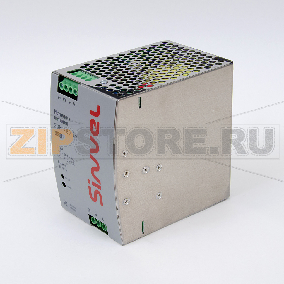 Блок питания 480 Вт, 90-264 В/AC, 127-370 В/DC, металлический корпус Sinvel SDN-480-24 