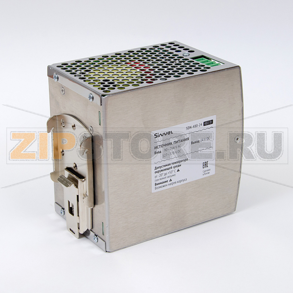 Блок питания 480 Вт, 90-264 В/AC, 127-370 В/DC, металлический корпус Sinvel SDN-480-24 