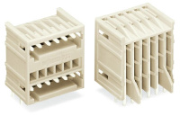 MCS MINI Двухуровневая вилка THT; 1.0 x 1.0 mm solder pin; угловые; 100% защита от неправильного подсоединения; Шаг контактов 3,5 мм; 4-пол.; светло-серые Wago 734-402/001-000