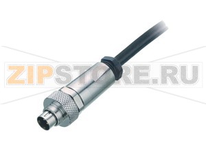 Кабель датчика-исполнительного устройства Cable connector, shielded V38S-G-10M-PUR-ABG Pepperl+Fuchs Описание оборудованияSingle-ended male cordset, M9, 8-pin, shielded, PUR cable
