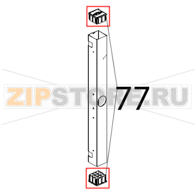 Tappo estetico colonnina porta Unox XVC 204 Tappo estetico colonnina porta Unox XVC 204Запчасть на деталировке под номером: 77